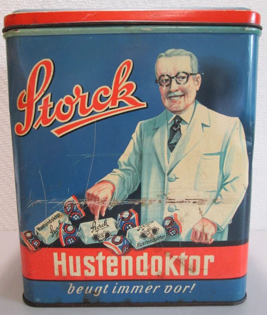 GROSSE ALTE BLECHDOSE Storck Hustendoktor Bonbons August Storck KG Halle Westf. EUR 24,96 GROSSE ALTE BLECHDOSE Storck Hustendoktor Bonbons August Storck KG Halle Westf. EUR 24,96