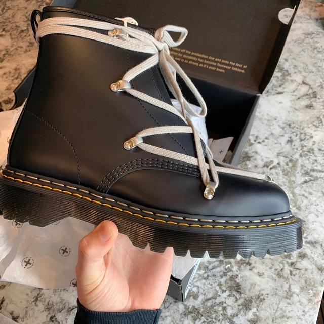 BOTTES A LACETS en cuir Rick Owens Doc Martens 1460 Bex pointure US 10 5 M 11 5 W EUR 567 96 PicClick FR