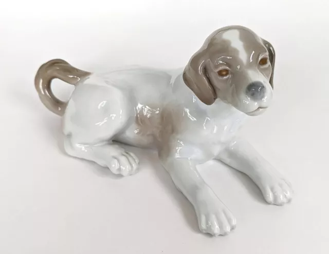 Vintage Signed NAO by LLADRO Porcelain Beagle Dog Figurine Made in Spain