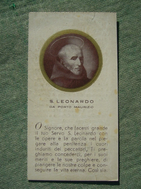 Santino Originale S. Leonardo Da Porto Maurizio Imperia
