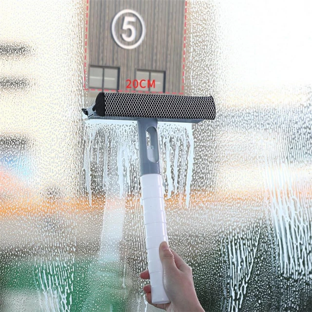 Herramienta de limpieza de vidrio multifunción, limpiaparabrisas de doble cara, baño