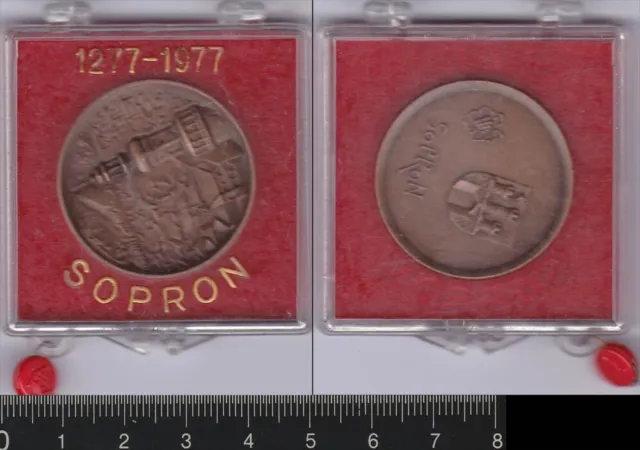 Hungary: 1977 Sopron medal sealed in official case