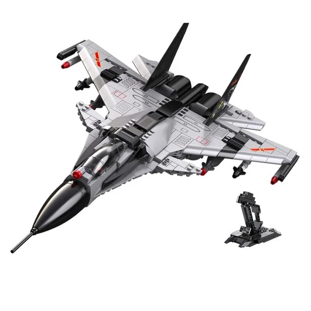 BUILDING BLOCKS MILITARY MOC Fighter Aircraft Striker Plane Bricks Toys ...
