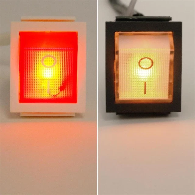 Einbaurahmen Mit Wippschalter Rot 12V, Beleuchtet, 2,49