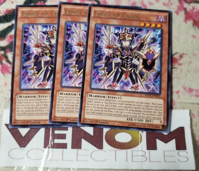 3x (M/NM) - Envoy of Chaos - RATE-EN025 - Rare - 1st Edition YuGiOh