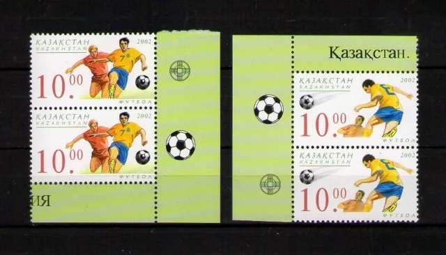 Kasachstan 2002 Michel-Nr. 379-380 Fussball WM Japan Südkorea (2) Postfrisch MNH