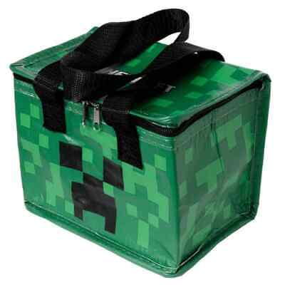 Bolsa de almuerzo escolar verde Minecraft Creeper con aislamiento facial picnic tamaño viaje comida