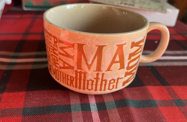 Vintage Mom Ma Mother Mug Cup Soup Bowl Coffee Mug AS IS Japan