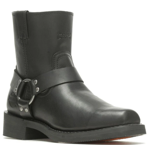 MENS HARLEY DAVIDSON El Paso 7" SideZip Biker Leather Ankle Boots
