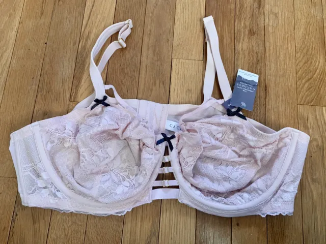 LANE BRYANT Cacique ~ NWT New! 42C ~ Pink LACE Trim SMOOTH BALCONETTE Bra 