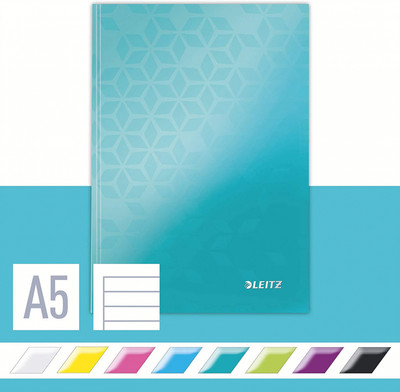 180 pages 90g/m² Jaune Cahier spirales couverture PP A5 quadrillé Leitz Leitz 