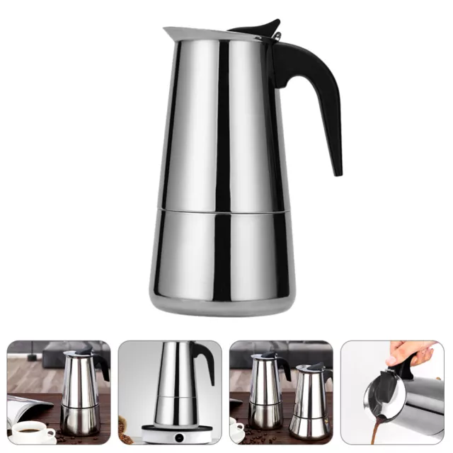 Mocha Coffee Pot Classic Cafe Percolator Maker Stainless Steel