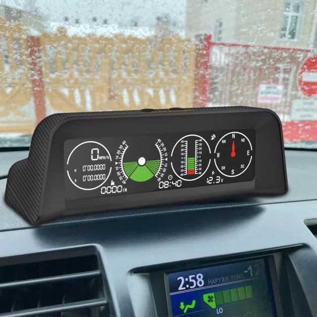 Neigungsmesser Gradient Gauge Gps Kompass Tachometer für Auto Motorrad  Off-Road