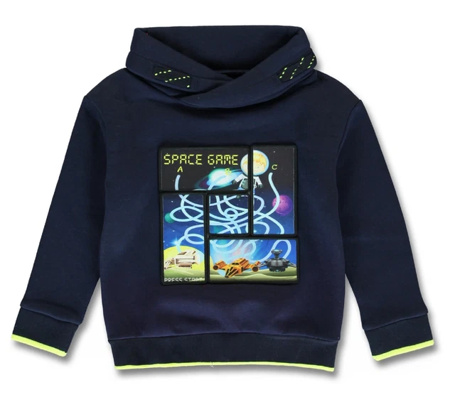 Ragazzi Sweater Felpa Cappuccio Sweatshirt Pullover Maglia Parte Superiore Blu