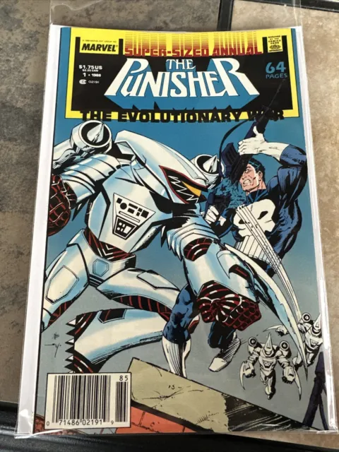 Marvel comics - The Punisher Annual 1 1988  The Evolutionary War  NEWSSTAND! NM