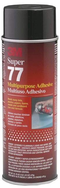3M Industrial 021200-21210 Clear Super 77 Multi-Purpose Spray Adhesive, 24 oz...