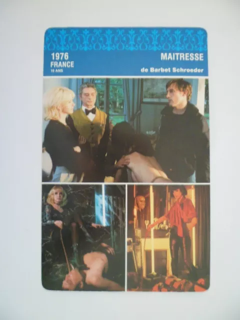 CARTE FICHE CINEMA Série Bleue 1976 MAITRESSE Gérard Depardieu Bulle Ogier