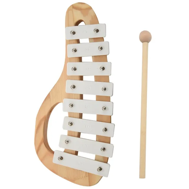 Hand Knock Xylophone Glockenspiel with Mallets 8 Tones Aluminum Sheet Wooden Mus
