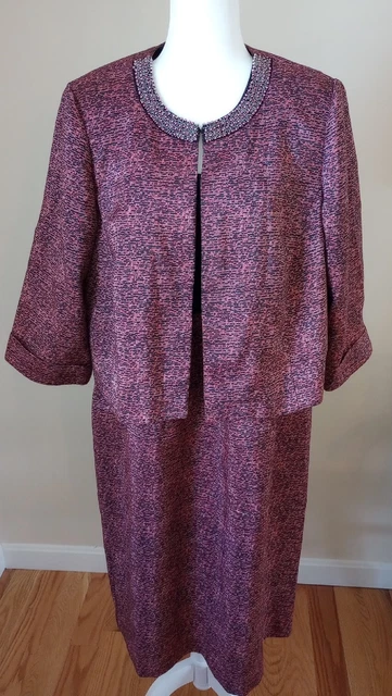 Dana Kay Jewel Neck Jacket 3/4 Sleeve/Dress Set (Mother Bride/Party/Wedding) 16W