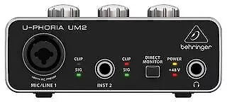 Behringer U-PHORIA UM2 Audiophile 2x2 USB Audio Interface with XENYX Mic