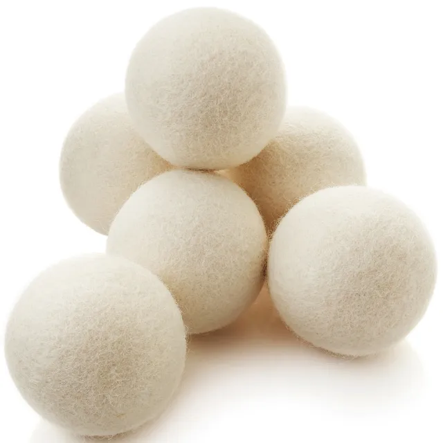 6 Wool Dryer Balls XL Organic New Zealand Wool Natural Laundry Fabric Softener 2