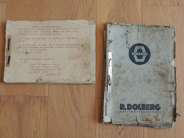 Dolberg Dortmund Bagger Kleinbagger D200 Anleitung Ersatzteilliste um 1950