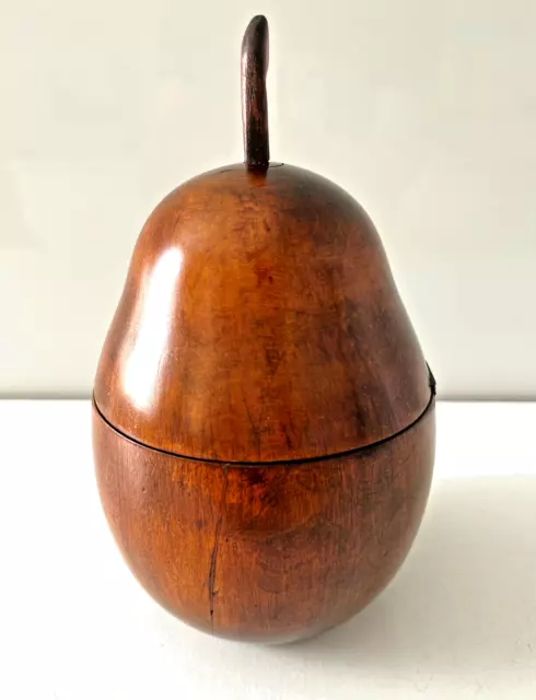 Genuine Georgian Antique Fruit Wood Pear Tea Caddy c1800 3