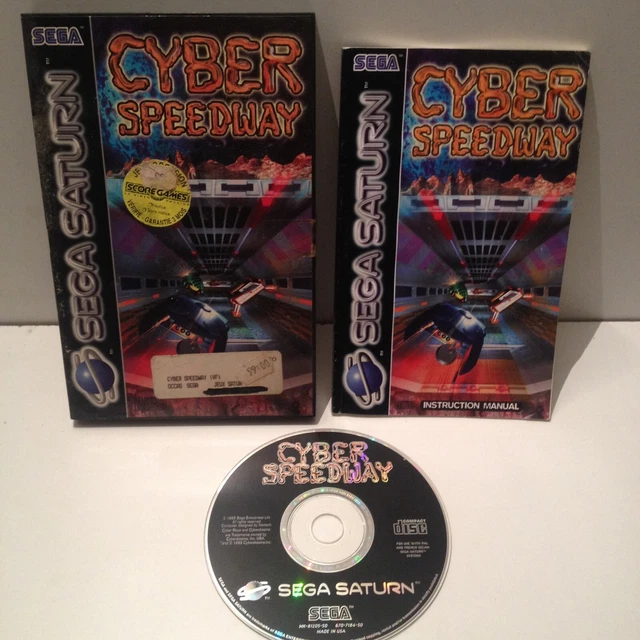 1995 CYBER SPEEDWAY - BOITE + JEU + NOTICE (mode d'emploi) pour SEGA SATURN
