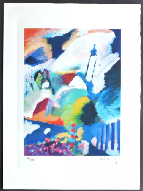 Wassily Kandinsky " Kirche in Murnau " Lithografie, signiert,  handnumm. 12/300