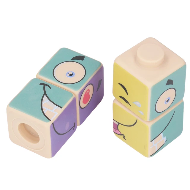 4Pcs Soft Stacking Building Blocks Cute Pattern Puzzle Soft Blocks Set Squeeze