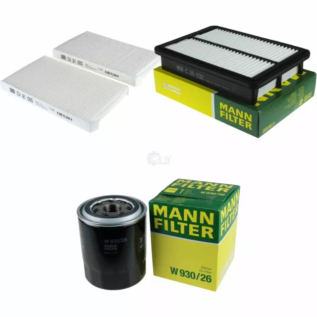 MANN-FILTER Set per Hyundai H-1 / Starex H-1 Viaggi Tq 2.5 Crdi Carico