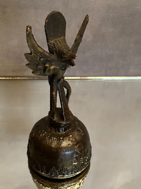 Cloche en bronze au Dieu Garuda Indonésie Bali 7