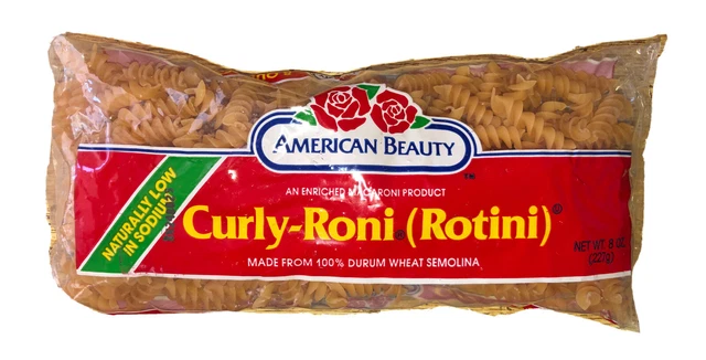 1970’s-80’s *Sealed* Curly-Roni (Rotini) American Beauty 8 oz. Enriched Macaroni
