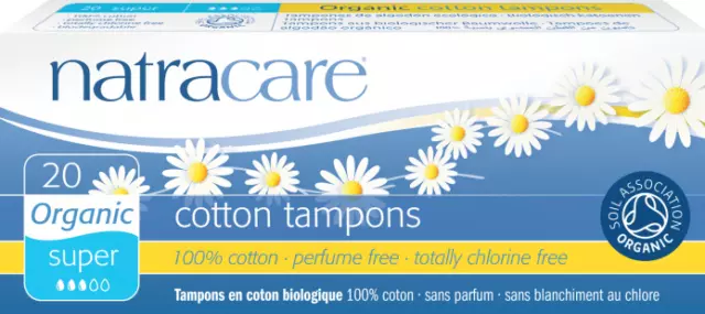 Natracare Super Tampons, 20 pieces