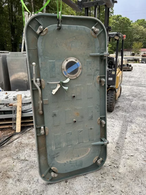 US Navy Ship Hatch Scuttle Door, Aluminum, Can ship, 77”x 36” Bunker door
