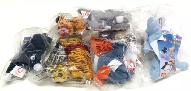 McDonalds Happy Meal Teenie Beanie Babies Job Lot Soft Toys x7