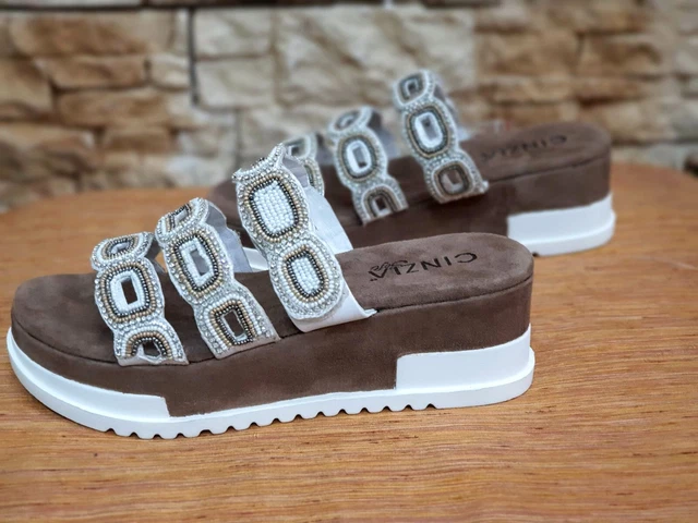Chaussons Compensées Cinzia Soft Blanc Sandales Femmes IT1012002 Été 2023