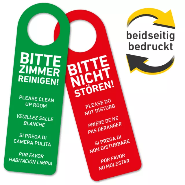 Türhänger Türanhänger Schild Bitte nicht stören / Zimmer reinigen