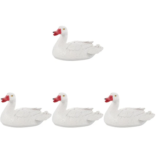 4 PCS Statue Canard Décor Animalier Décor De Statue Ornements