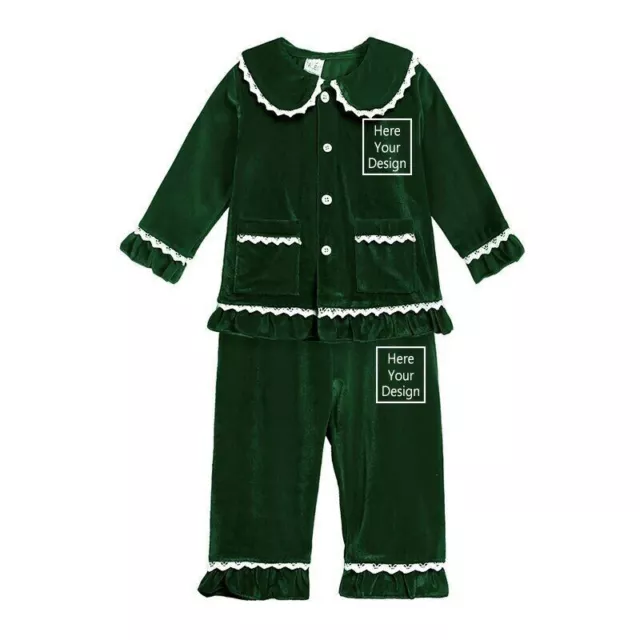 Kids Baby Boy Girl Velvet Christmas Pajamas Set Family Mother&Me Sleepwear 2