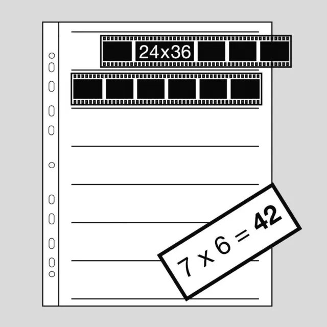Kaiser 2530 35Mm Negative Storage Filing Pages Neg Sheets 100 Transparrent K2530