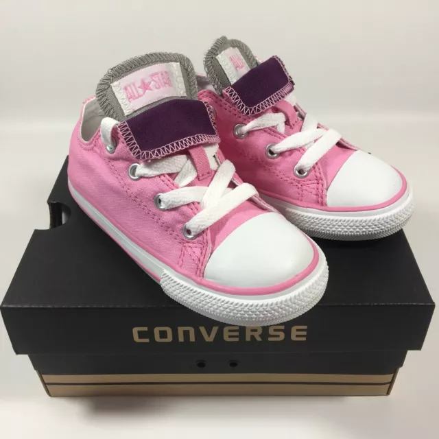 Kids Infants Girls Pink Converse Trainers Shoes Size UK 10
