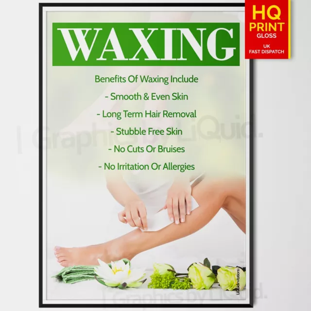 Depilación Póster Belleza Salon Spa Uñas Beneficios De A4 A3 A2 A1