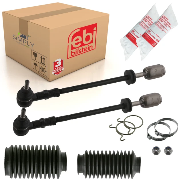TIE ROD KIT Complete Fits VW Golf MK1 Steering Rack Boot Clamp Febi