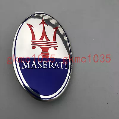 Maserati Granturismo Quatrroporte Ghibli Front Bumper Emblem Badge Silver/Blue