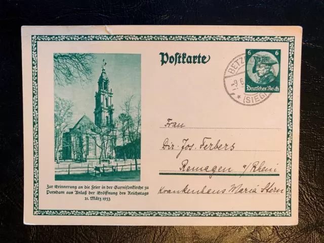 Postkarte - DR - Ganzsache P 248 - 6 Pfennig - 1933 - Potsdam - Betzdorf