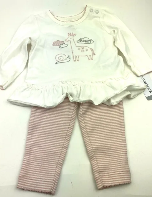 Baby outfit Set Size 6m Girls matching 2pc top pants infants children Animals