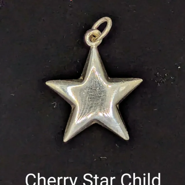 Sterling 925 silver pendant charm puffy star