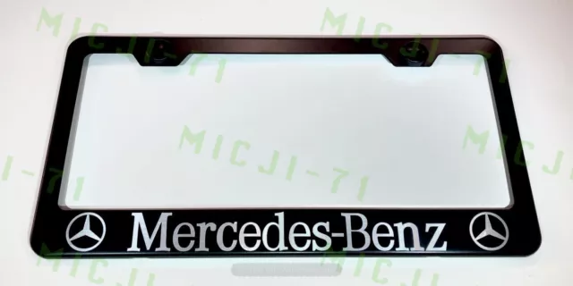 Mercedes Benz With Logo Stainless Steel License Plate Frame Holder Rust Free