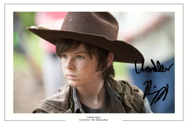 Chandler Riggs Signed Photo Print Autograph The Walking Dead Carl Grimes